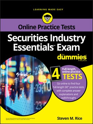 Securities Industry Essentials Exam For Dummies with Online Practice - ebook